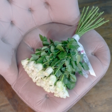 Bouquet of White Roses 40-60 cm alt vedere product 2