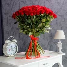 Red Roses 80-90 cm 101 pcs alt vedere product 2