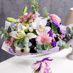 White Pink Purple Bouquet