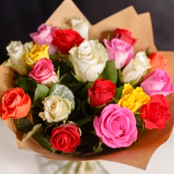 17 Trandafiri multicolori 30-40cm