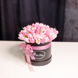 Black Box with Pink Tulips