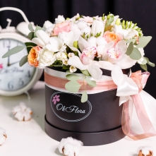 Cutie de Lux Mare Neagră cu Flori Mixte alt vedere product 5