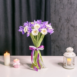 Bouquet of Iris and Gerbera