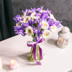 Bouquet of Iris and Gerbera