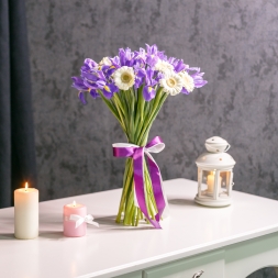 Bouquet of Iris and Gerbera