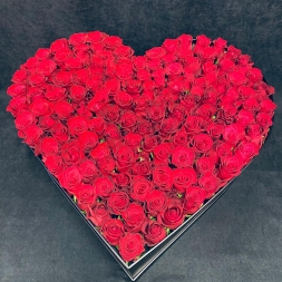 101 Trandafiri in Forma de Inima