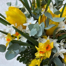 Spring Bouquet with Tulips and Narcissus Spray