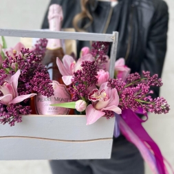 Box with Lilac, Orchids and Pierre Monte