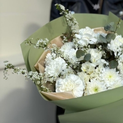 Spring Bouquet with White Flowers