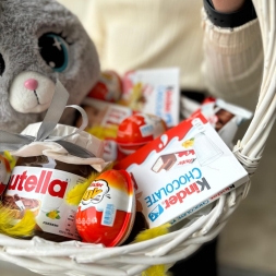 Basket with Sweets and Mila Bunny Toy