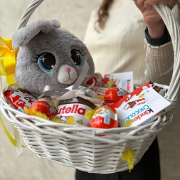 Basket with Sweets and Mila Bunny Toy