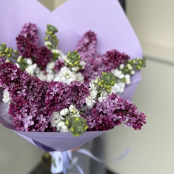 Bouquet with Matthiola and Lilac