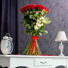 Букет из красной розы 80-90 см &laquo;Элегантность&raquo; alt vedere product 4