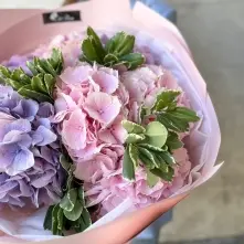 Bouquet of Pink and Purple Hydrangeas alt vedere product 6