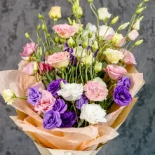 Bouquet of 15 White-Pink-Purple Lisianthus alt vedere product 4