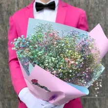 Bouquet of Rainbow Gypsophila alt vedere product