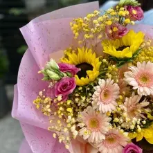 Buchet cu Floarea Soarelui si Gerbere alt vedere product 3