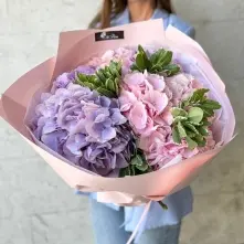 Bouquet of Pink and Purple Hydrangeas alt vedere product 5