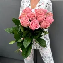 Bouquet of Pink Roses "Hermosa" 80-90 cm alt vedere product