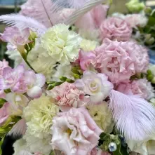 Pastel Flower Basket with Hydrangeas and Orchids alt vedere product 6